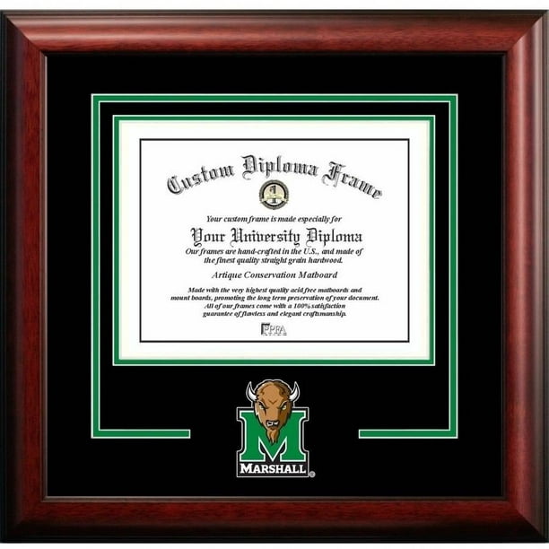 Campus Images WV999SG Marshall Thundering Herd Spirit Graduate Diploma Frame 8.5 x 11 